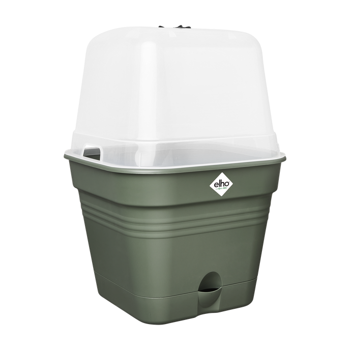 green basics growpot square allin1 15cm leaf green